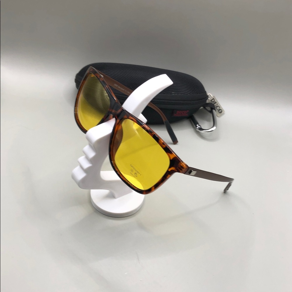 Duco  Driving Sunglasses DC3029 Tortoise Frame Yellow Lens 60-12-142 UNISEX